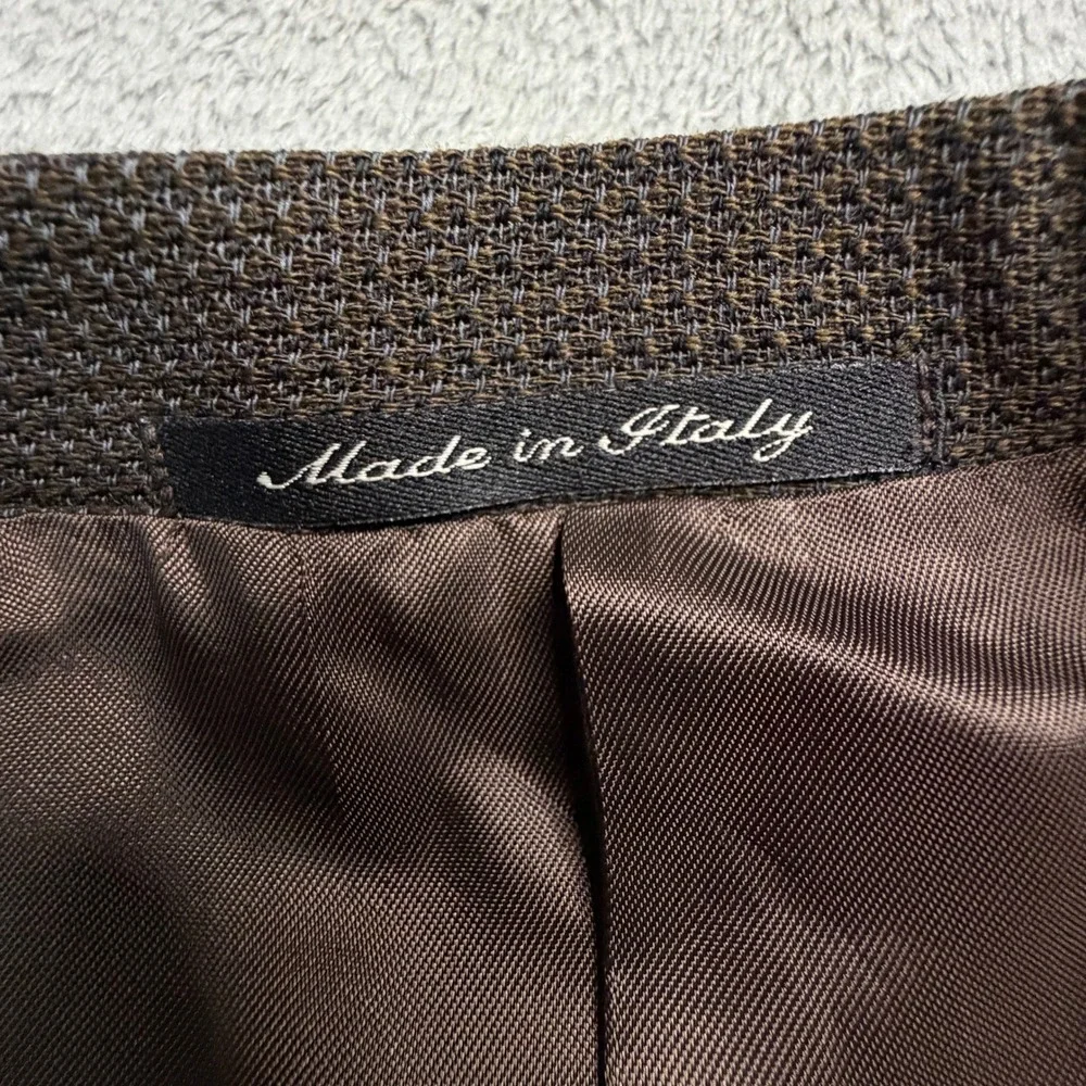 Murano Italy Brown Worsted Wool Blazer Sport Coat Mens 44 Dillard's B24 6428